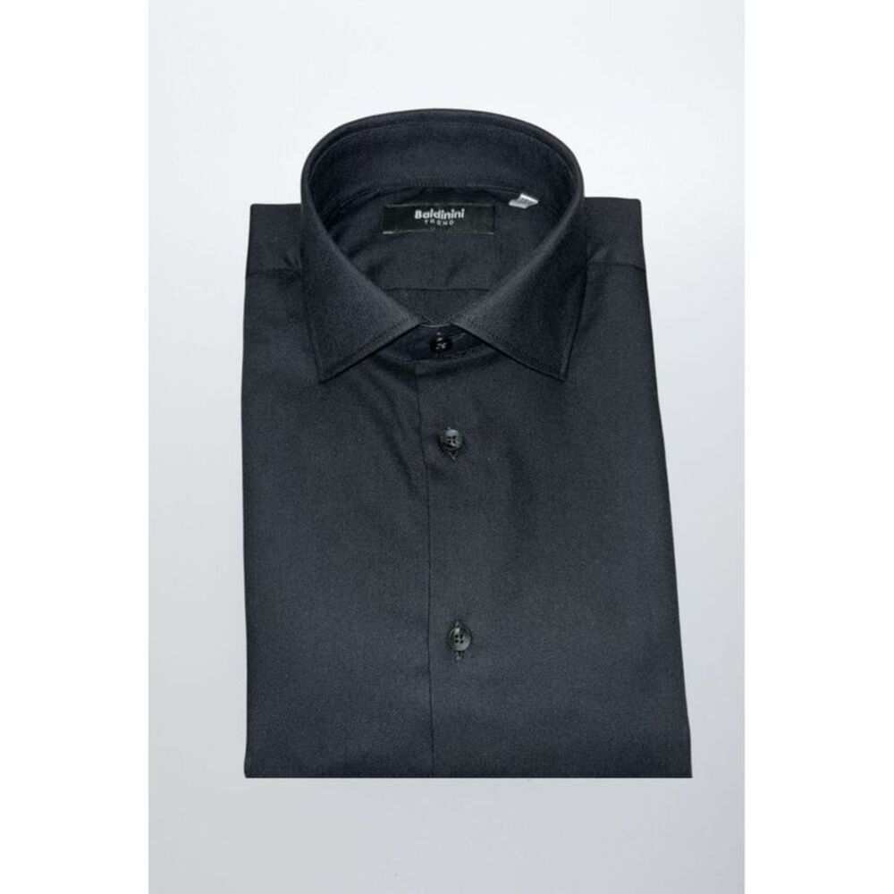 Baldinini Trend Black Cotton Men Men's Shirt